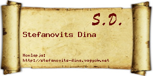 Stefanovits Dina névjegykártya